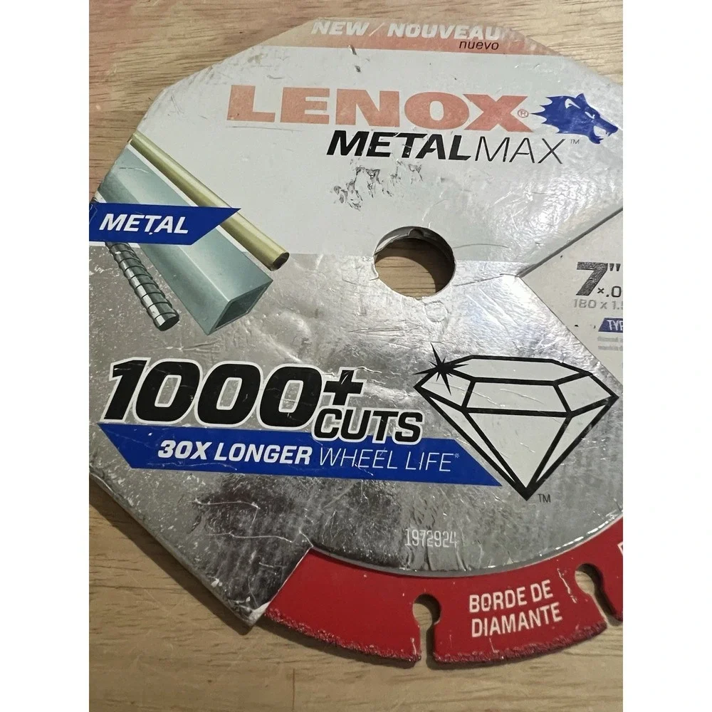 Lenox metal max 7x0.6x7/8 Circular Blade Wheel For Metal 1000+cut diamond edge